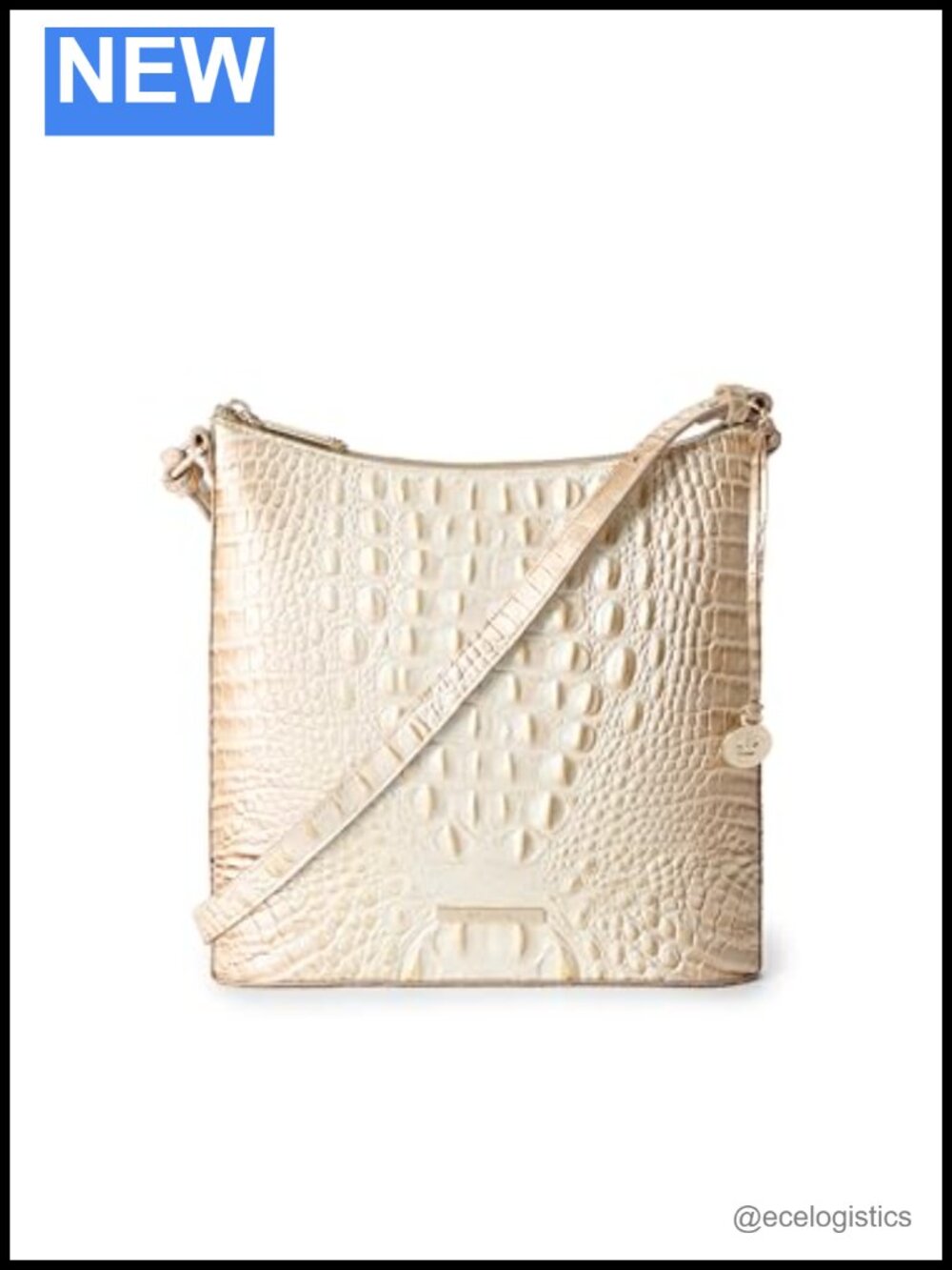 Leather Crossbody Bag Adjustable Strap Zip Top Handbag
